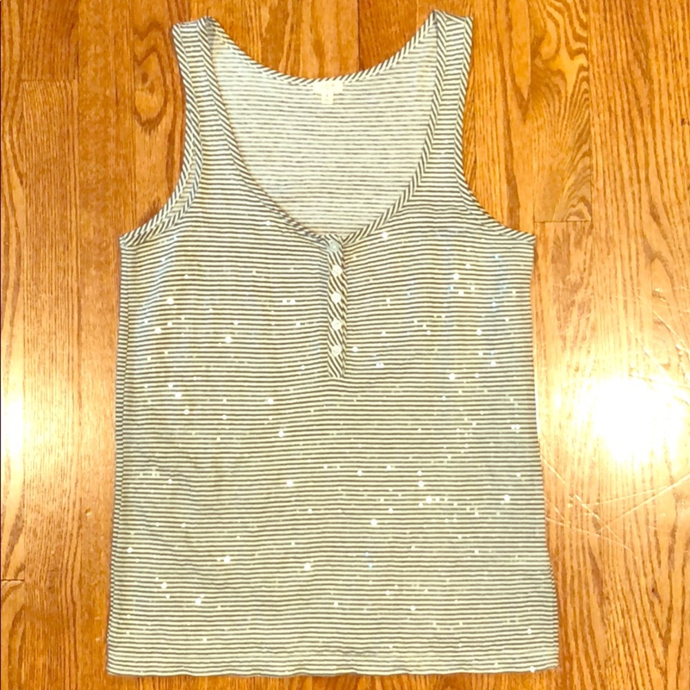 J. Crew women’s S striped tank with sequin front